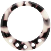 Colgante - candelabro calado 36 mm acetato escama de tortuga Beige - Noir x1