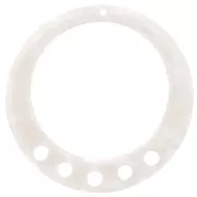 Colgante - candelabro calado 36 mm acetato escama de tortuga - Blanc nacré x1