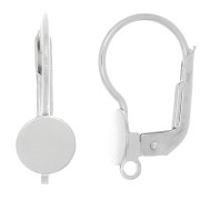 Bandeja 17 mm para cabujón de 6 mm con anillo cerrado - Plata 925 x2