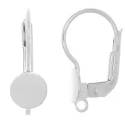 Bandeja 17 mm para cabujón de 6 mm con anillo cerrado - Plata 925 x2