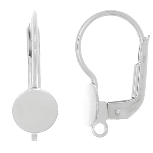 Bandeja 17 mm para cabujón de 6 mm con anillo cerrado - Plata 925 x2