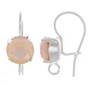 Ganchos de cabujón con anillo abierto 1028-1088 8 mm - Plata x2