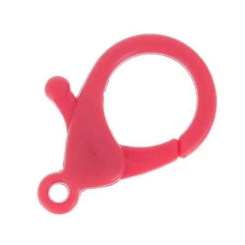 Cierre mosquetón 25 mm de acrílico - Rouge x1