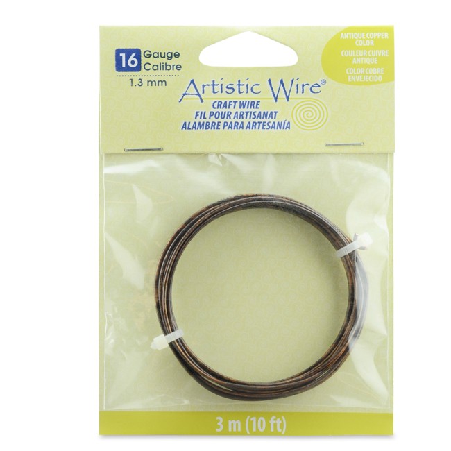 Alambre de cobre Wire de 1,3 mm - Cobre envejecido x3m - Perles & Co