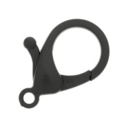 Cierre mosquetón 25 mm de acrílico - Noir x1