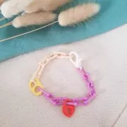 Cierre mosquetón 25 mm de acrílico - Fuchsia x1