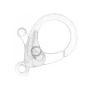 Cierre mosquetón 25 mm de acrílico - Transparent x1