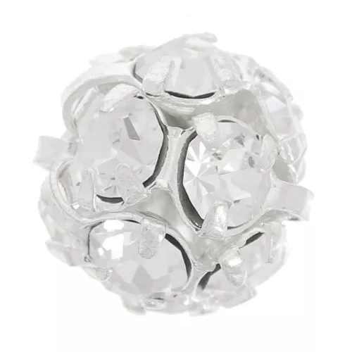 Bola Strass 8 mm plateada Crystal