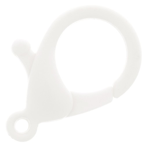 Cierre mosquetón 36 mm de acrílico - Blanc x1