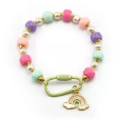 Cierre de tornillo ovalado 27x15 mm - Rosa claro x1