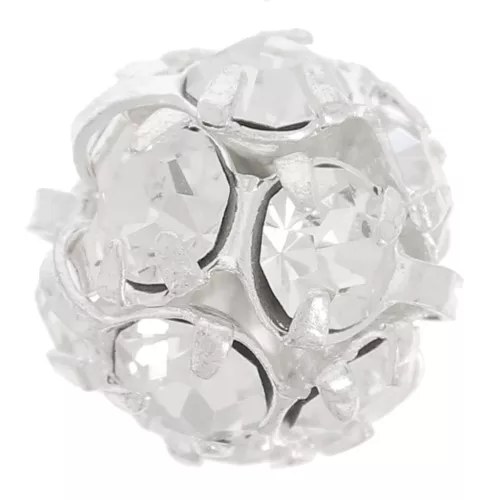 Bola Strass 10 mm plateada Crystal