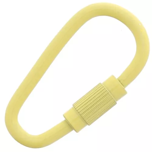 Cierre de tornillo ovalado 27x15 mm - Amarillo x1