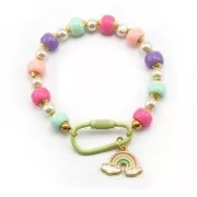 Cierre de tornillo ovalado 27x15 mm - Amarillo x1