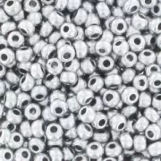 Cuentas de Rocalla Preciosa 9/0, 2,5 mm - Gris plateado satinado (Labrador) x 20 g