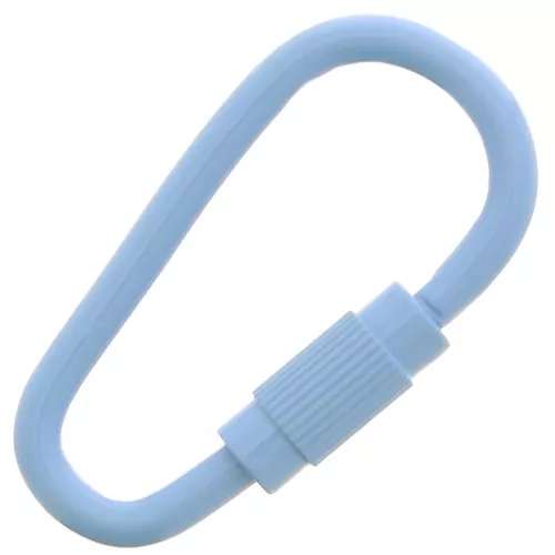 Cierre de tornillo ovalado 27x15 mm - Azul cielo x1