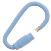 Cierre de tornillo ovalado 27x15 mm - Azul cielo x1