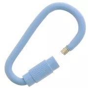 Cierre de tornillo ovalado 27x15 mm - Azul cielo x1