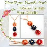 Cuentas de cristal Piros® de Puca® 2x5 mm Opaque Apricot x10g