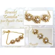 Cuentas de cristal Piros® de Puca® 2x5 mm Opaque Apricot x10g