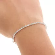 Cadena strass de latón cristal tallado de 2,10 mm - Plateado - Aqua Bohemica x50cm