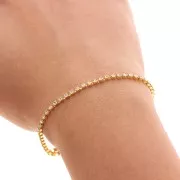 Cadena de strass de cristal tallado de 2,10 mm Dorado - Cristal x50cm