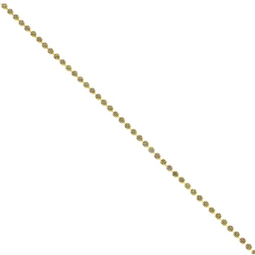 Cadena de strass de cristal tallado de 2,10 mm Dorado Cristal Vitrail Medium x50cm