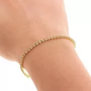 Cadena de strass de cristal tallado de 2,10 mm Dorado Cristal Vitrail Medium x50cm