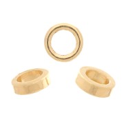 Cuentas redondas Heishi - Discos planos perforados 2 mm - Chapado en oro x50|raw }}