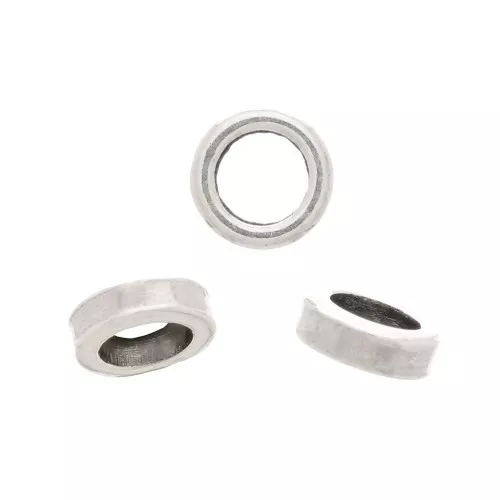 Cuentas redondas Heishi - Discos planos perforados de 2 mm Chapado en plata antigua x50