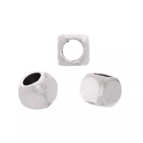 Cuentas cúbicas 2 mm - Plateado antiguo x20