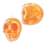 Calavera de cerámica 13x11 mm Naranja x1|raw }}