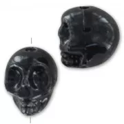 Calavera de cerámica 13x11 mm Negro x1