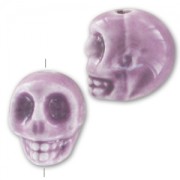 Calavera de cerámica 13x11 mm Mauve x1