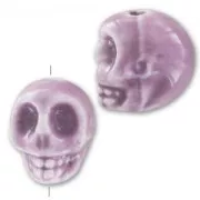 Calavera de cerámica 13x11 mm Mauve x1
