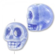 Calavera de cerámica 13x11 mm Azul x1|raw }}