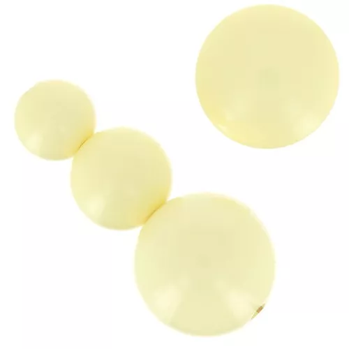 Surtido de 26 cuentas redondas de 8-10-14 mm y 2 cabujones de resina - Jaune paste