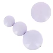 Surtido de 26 cuentas redondas de 8-10-14 mm y 2 cabujones de resina - Parme