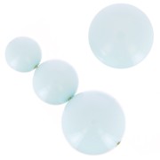 Surtido de 26 cuentas redondas de 8-10-14 mm y 2 cabujones de resina - Bleu clair|raw }}