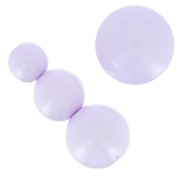 Surtido 26 cuentas redondas de 6-8-10mm y 2 cabujones de resina opaca Parme