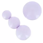 Surtido 26 cuentas redondas de 6-8-10mm y 2 cabujones de resina opaca Parme