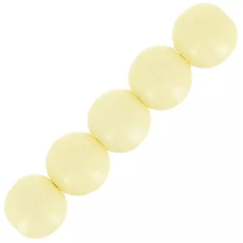 Cuentas de resina opaca 4 mm - Amarillo pastel x15