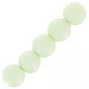 Cuentas de resina opaca 4 mm - Verde pastel x15