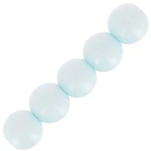 Cuentas de resina opaca 4 mm - Azul claro x15