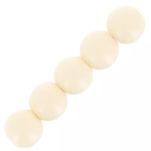 Cuentas de resina opaca 4 mm - Beige x15