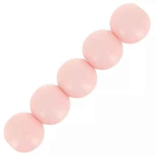 Cuentas de resina opaca 6 mm - Rosa dragée x10