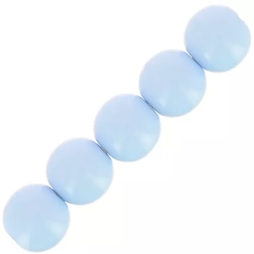 Cuentas de resina opaca 6 mm - Azul cielo x10