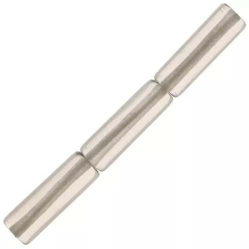 Cuentas de tubo de piedra preciosa 15x5 mm - Cuarzo ahumado x5