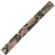 Cuentas de tubo de piedra preciosa 15x5 mm - Rodonita x5