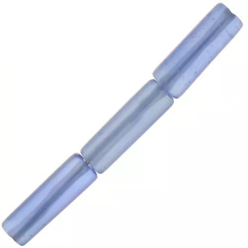 Cuentas tubos de piedra gema teintée 15x5 mm - Agate bleue x5