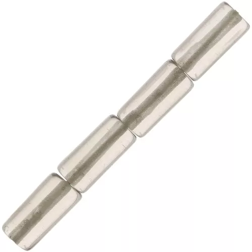 Cuentas de tubo de piedra preciosa 10x5 mm - Cuarzo ahumado x5